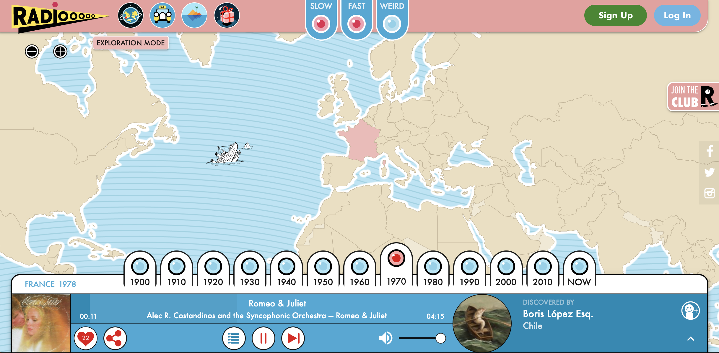 Discover nez music with the musical time machine