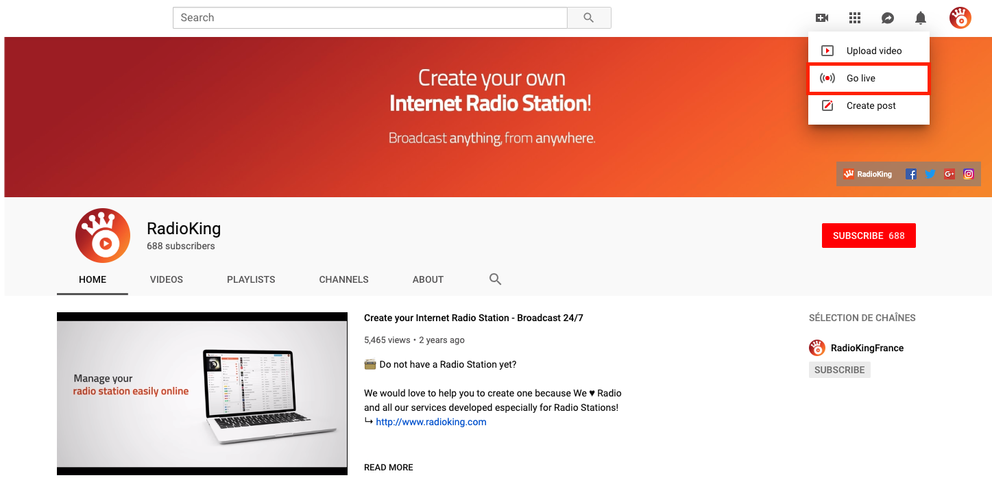 Start radio youtube live