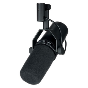 Shure SM7B microphone for radio and podcast interviews